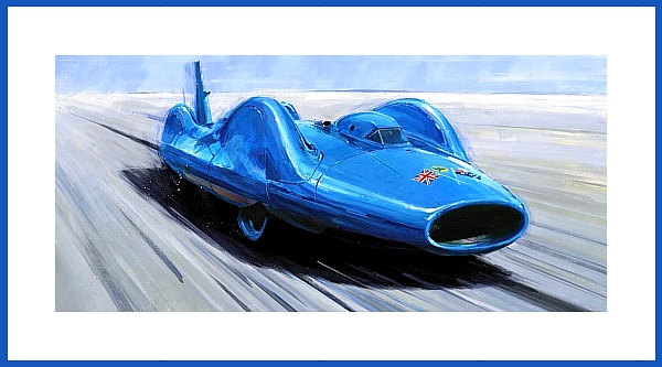 Bluebird Poster Speed Rekord Fahrzeug