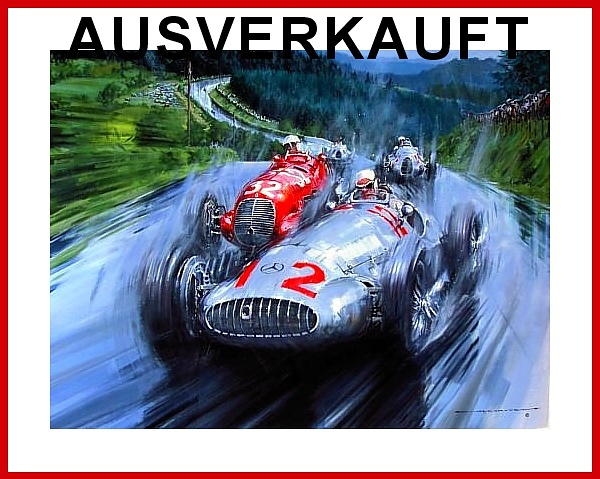 Caracciola Poster Nuerburgring 1939 Silberpfeile