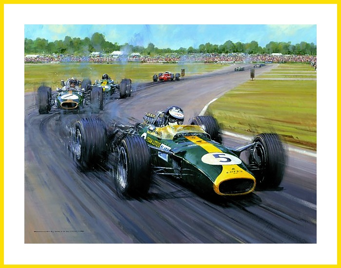 Jim ClarkTeam Lotus 49 Poster Silverstone Grand Prix 1967