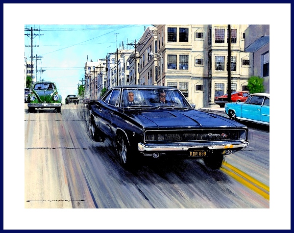 Dodge Charger Poster Ford Mustang Bullit 1968