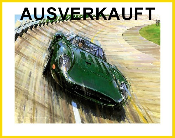 Jaguar XJ 13 Poster in Steilkurve Testfahrt