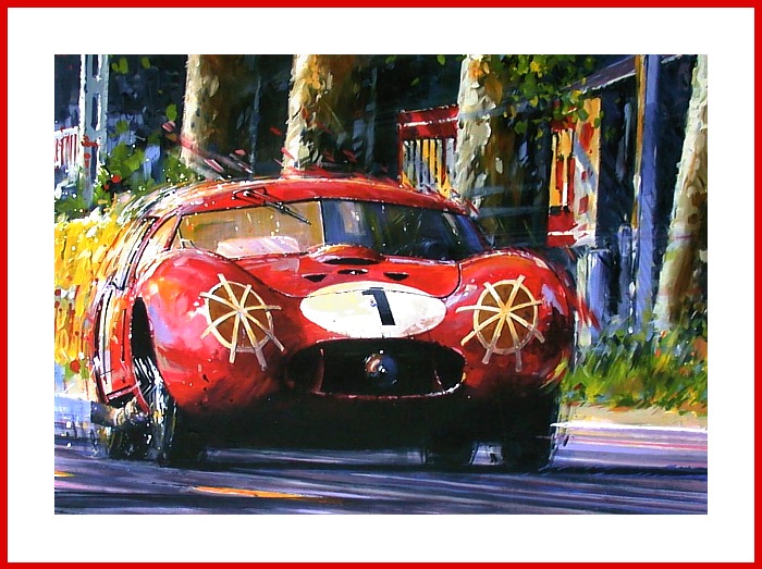 Poster  Le Mans 1957 Maserati 450S Coupe Stirling Moss