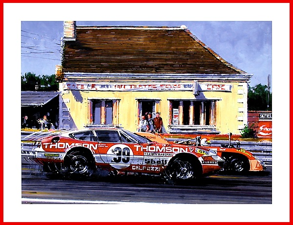 Le Mans 1973 Ferrari Daytona 365 GTB4 Poster Klassensieg