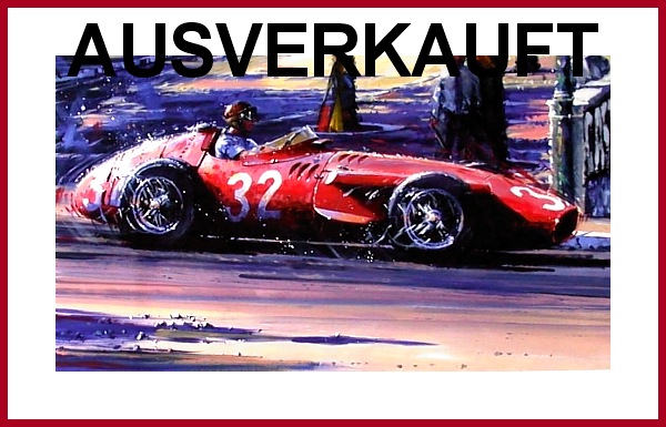 Monaco GP 1957 Poster FangioMaserati 250 F1