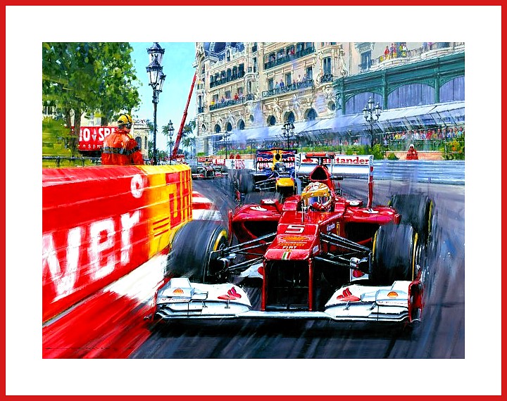 Monaco 2012 Poster Mark Webber Ferando Alonso Duell