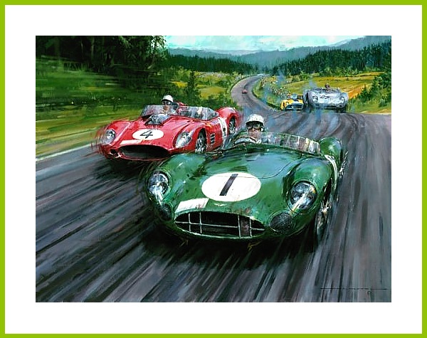 Moss Aston Martin DBR1 POSTER Sieg 1959 Nuerburgring 1000 km Moss