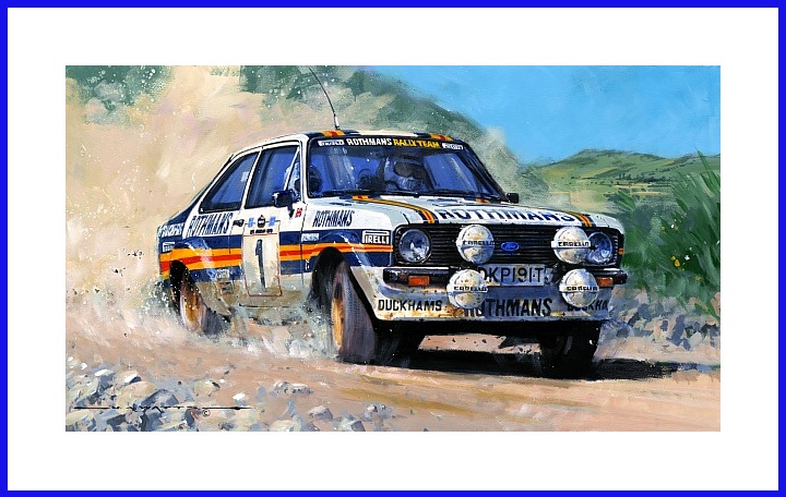 POSTER Rallye Ford Escort RS 2000 Vatanen 1981  Weltmeister World Champion