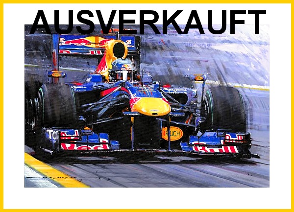 Red Bull Sebastian Vettel Poster 2009 Monaco F1 Grand Prix