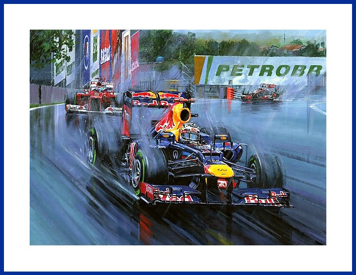 Sebastian Vettel F1 Poster Triple Champion 2012