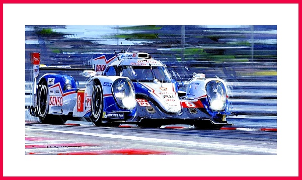 Toyota WEC Poster 2014 Buemi Davidson signiert