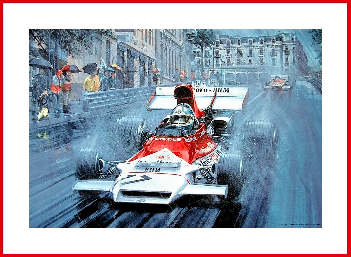 BRM POSTER Sieg Beltoise Monaco GP F1 1972