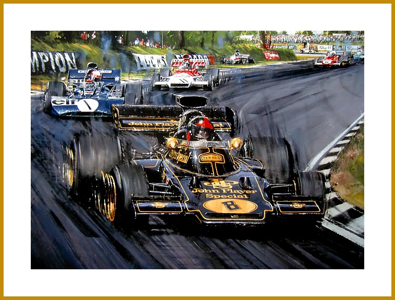 Fittipaldi JPS Lotus Poster Brands Hatch 1972