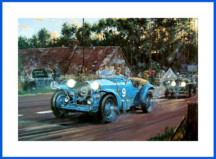 Le Mans 1934 Alfa Romeo 8c 2300 Chinetti POSTER