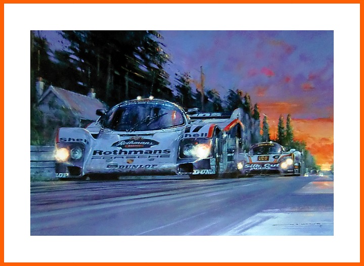 Poster Le Mans 1987 Porsche 962 Picture victory 24 h