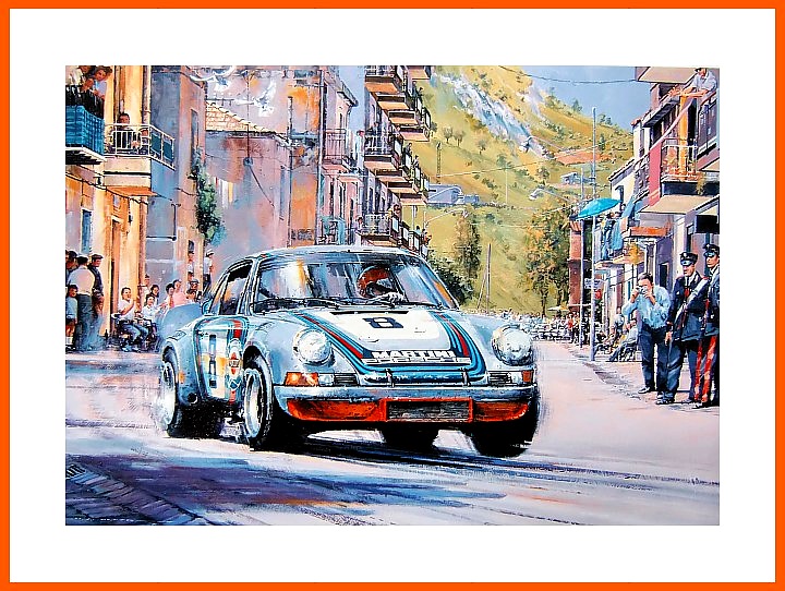 Letzte Targa Florio 1973 Porsche 911 RSR Sieger POSTER