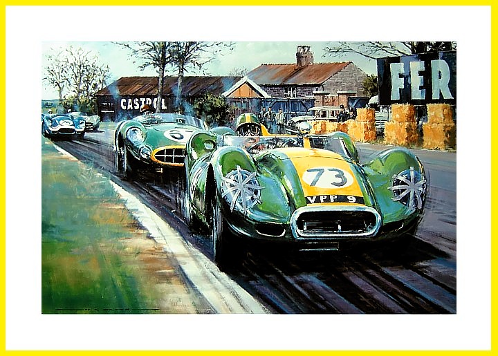 Poster Lister Jaguar Ecurie Ecosse Lightweight