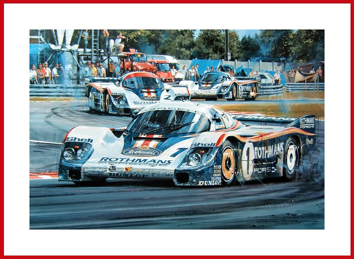 Porsche 956 Domination Le Mans 1982 Rothmans Poster Bild