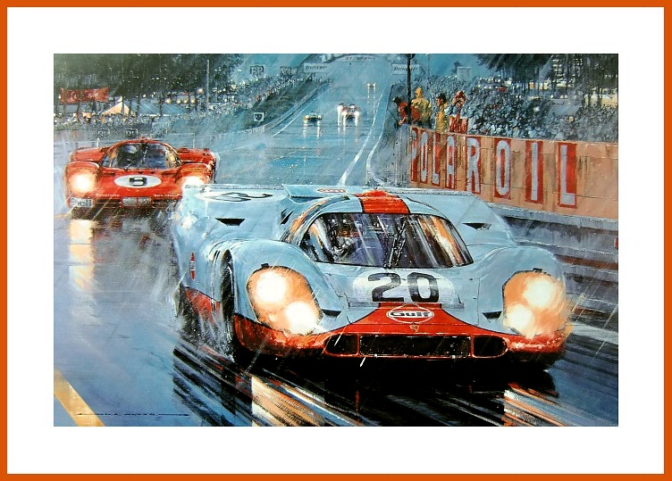 Movie Le Mans 1970 Gulf Porsche 917 McQueen Poster