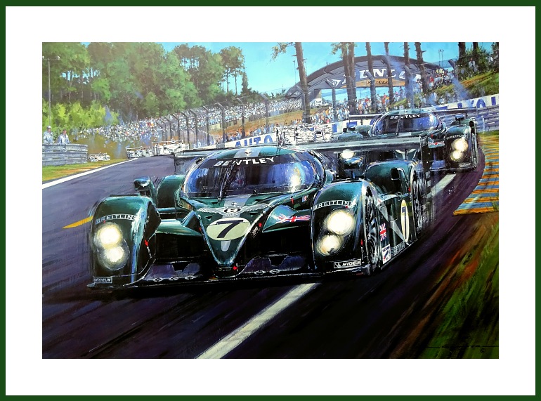 Poster Bentley Speed 8 Le Mans Sieg 2003 signed edition