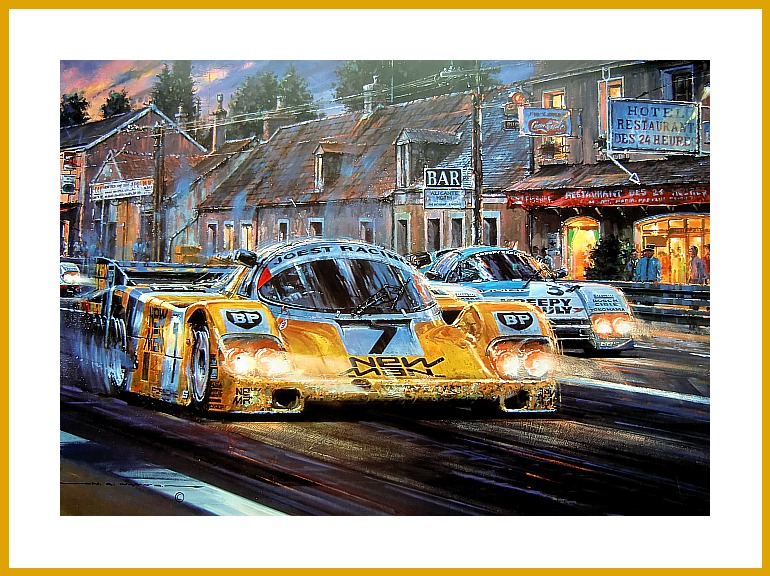 Poster Le Mans 1985 Porsche 956 Newman Sieg Ludwig Barilla Winter