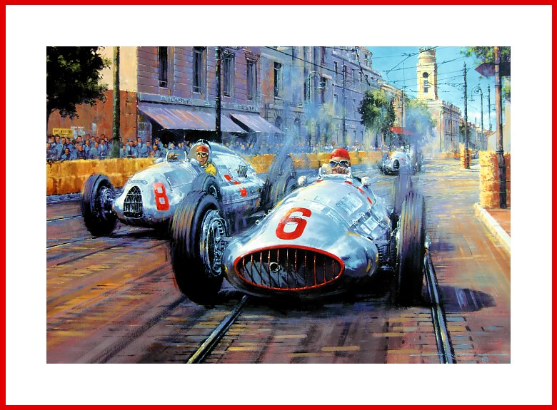 Ende einer Aera 1939 Auto Union Poster Silberpfeile