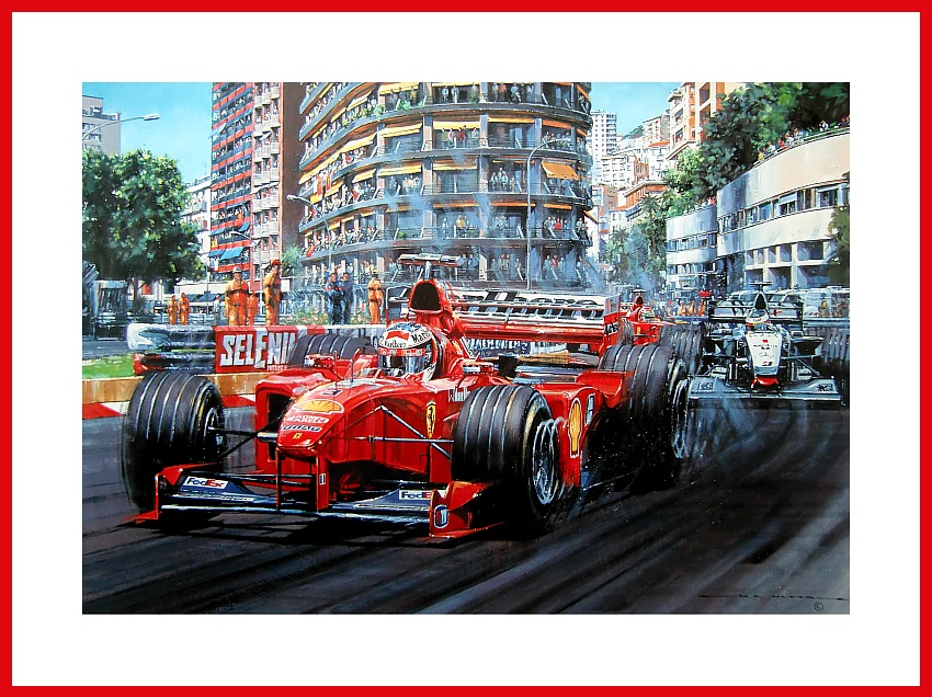 Schumacher Michael Poster Monaco 1999 Ferrari F1
