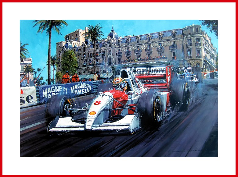 Ayrton Senna Monaco Grand Prix Sieg Poster 1993