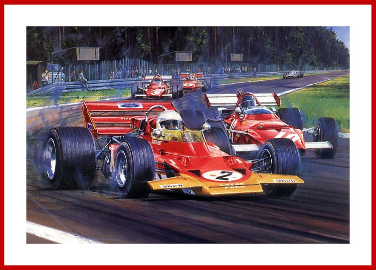 alte seltene Postkarte Jochen Rindt Formel 1 Grand Prix Weltmeister 1970 Lotus72