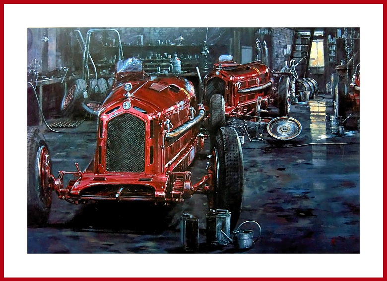 Alfa Romeo Monza POSTER Scuderia Ferrari Garage