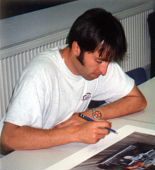 Autogramm Formel 1 Pilot Heinz Harald Frentzen Foto Karte Poster