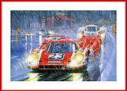 Victory for Porsche 917 Le Mans 1970 Art print with Atuograph